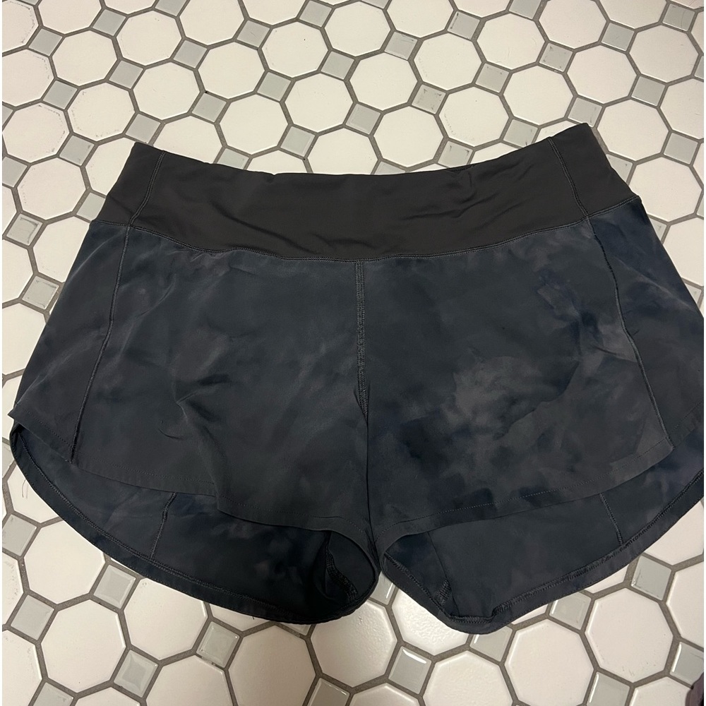 grey tie-die lulu lemon shorts